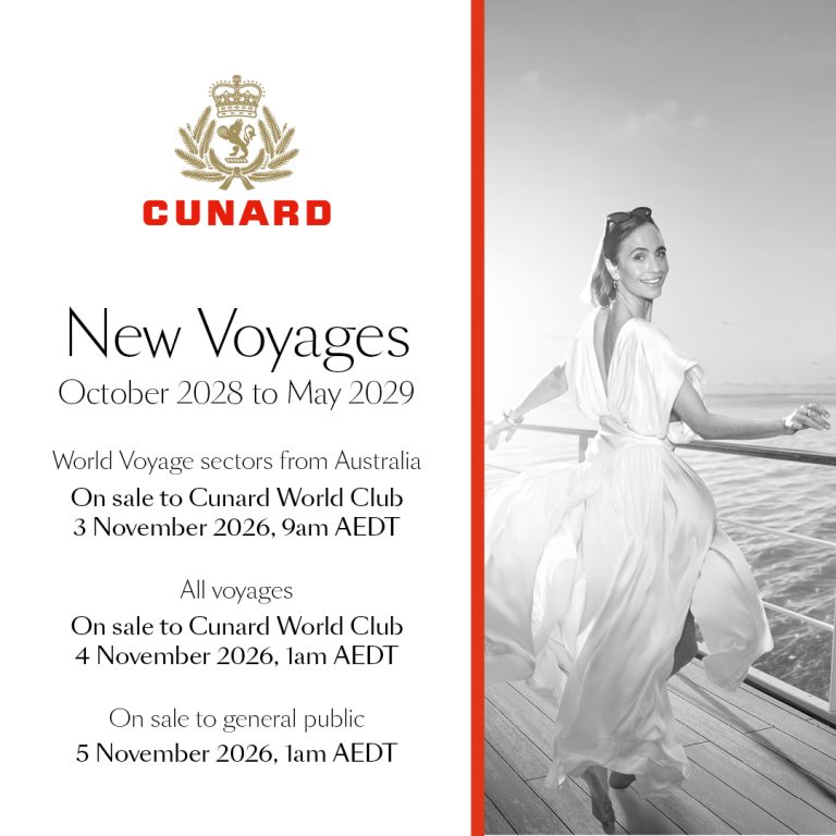 Cunard 2028–29 Voyages: Queen Elizabeth in Australia