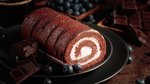 Classic chocolate swiss roll