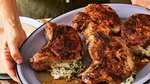 Jess Pryles’ Stuffed Pork Chops with Lemony Ricotta and Spinach