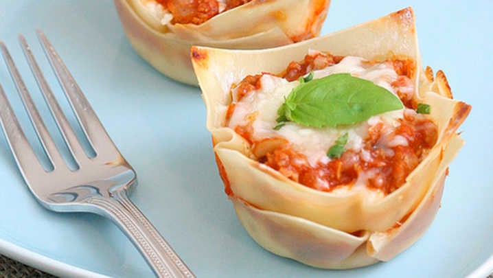 Mini individual lasagnes straight out of your muffin tin! - Starts at 60