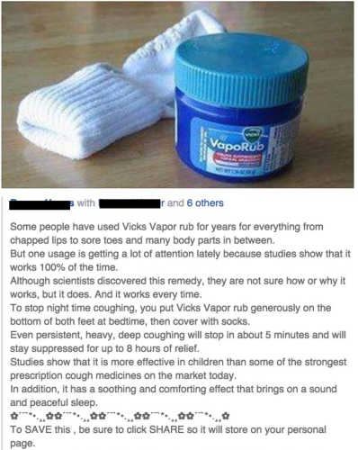 vicks vaporub for dry cracked feet