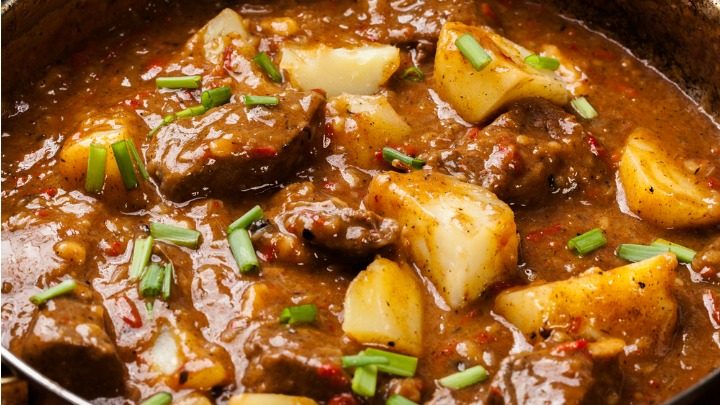 Slow-cooker beef and vegetable curry - Starts at 60