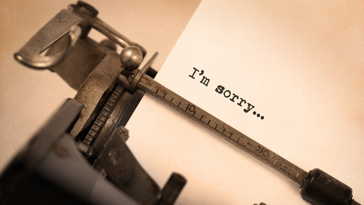 How to craft the ‘perfect’ apology - Starts at 60