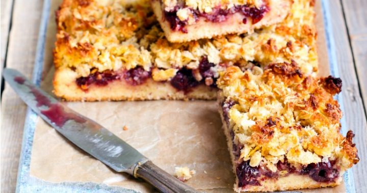 Coconut and jam slice - Starts at 60