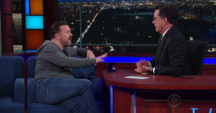 Ricky Gervais gets fired up in debate about God - Starts at 60
