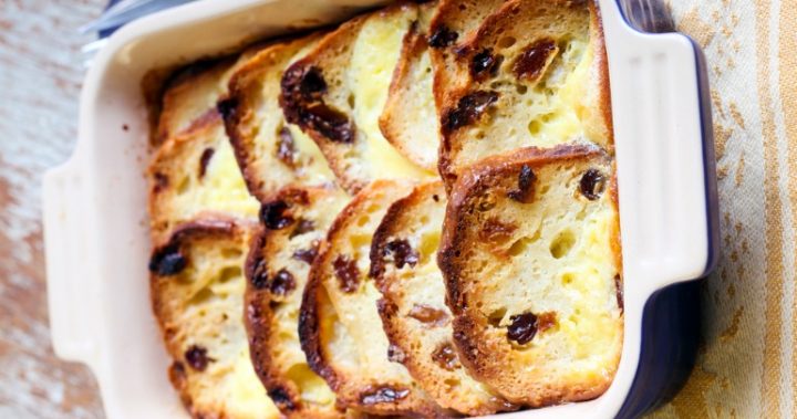 Delicious fruit loaf bread and butter pudding - Starts at 60