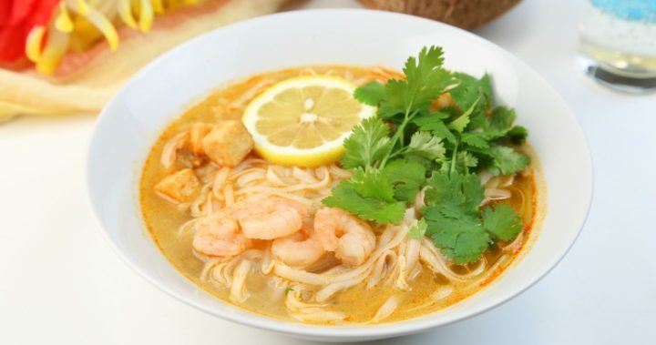 Deliciously spicy seafood laksa soup - Starts at 60