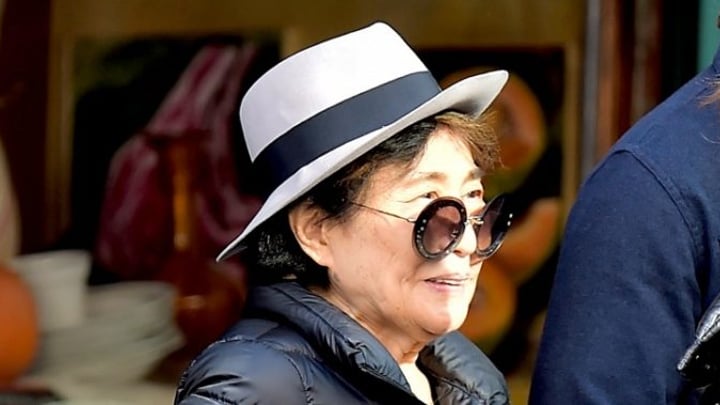 I feel John here': Yoko Ono's tribute to Lennon as she visits ...