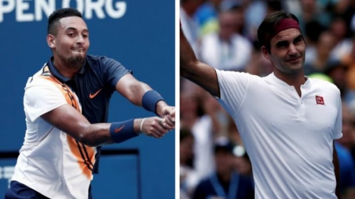 Kyrgios' priceless reaction as Federer pulls off ...