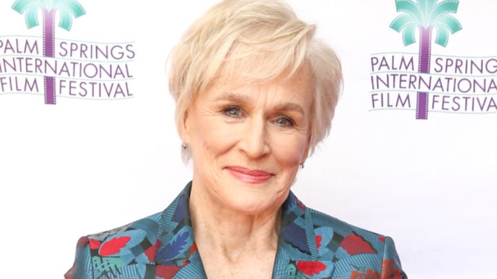 Suits you! Glenn Close is vibrant in eye-catching patterned blazer and ...