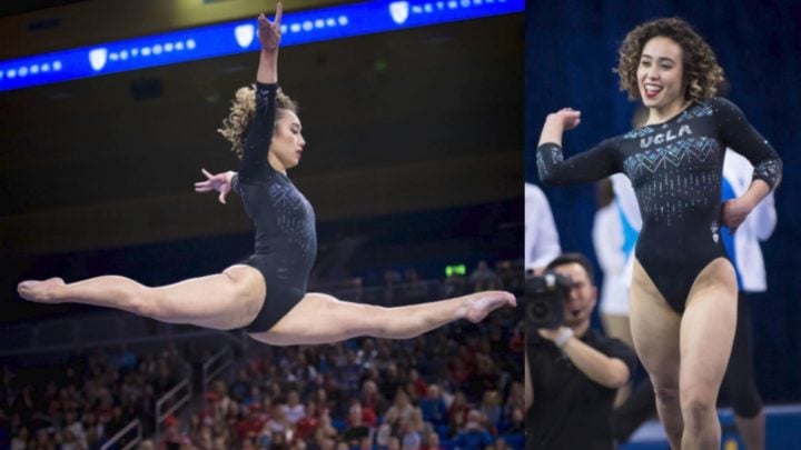 gymnast wows with jaw-dropping floor