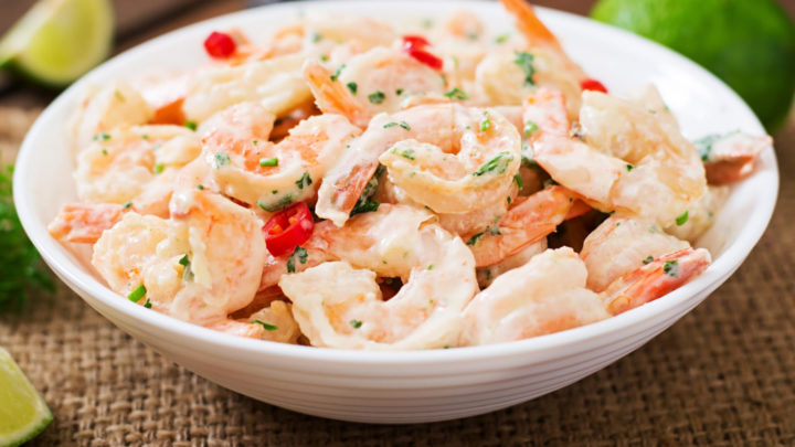 Classic creamy garlic prawns - Starts at 60