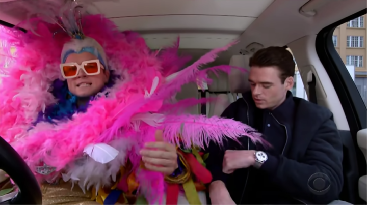 Rocketman stars perform classic Elton John hits in hilarious Carpool ...