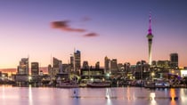 Looking across the harbour towards the city of Auckland at dawn. Source: Matteo Colombo/Getty Images