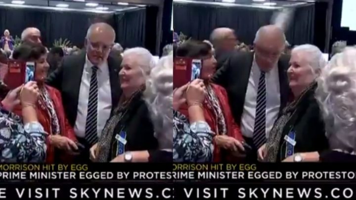 Scott Morrison Slams ‘cowardly Activists’ As He’s Egged By Female ...