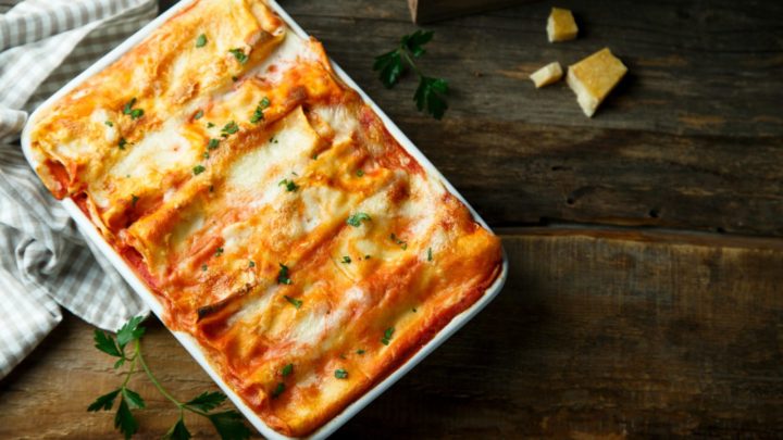 Make-ahead beef and ricotta cannelloni - Starts at 60