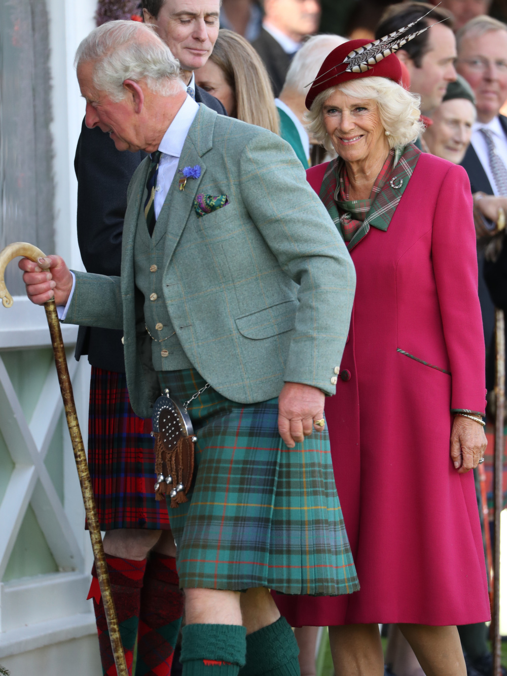 Camilla changes up style stakes swapping pastels for bright and bold ...