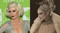 Catherine Zeta-Jones and Celine Dion completely transformed for Halloween. Source: Getty (left) and Instagram/Celine Dion (right). 