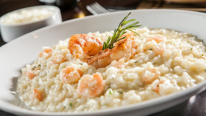Delicious garlic prawn risotto - Starts at 60