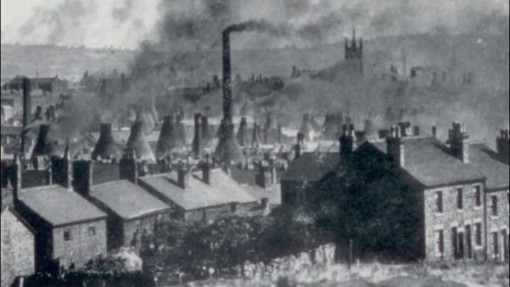 19th Century Longton potteries -- a scene straight out of a Dickens novel. Source:  A.W.J. Blake c.1895