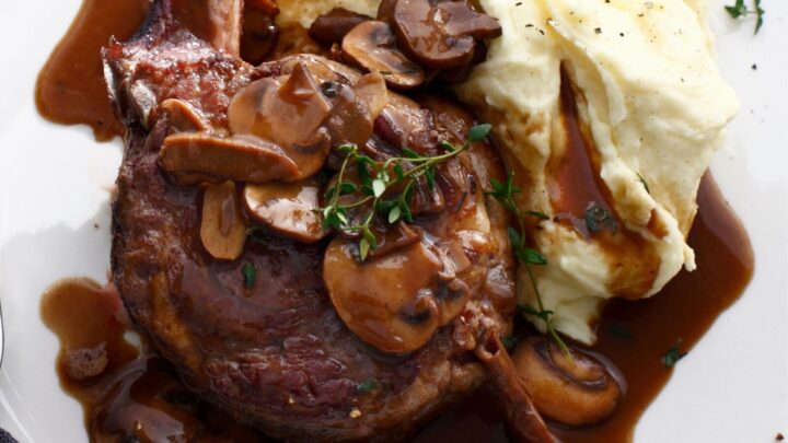 Slow Cooker Beef And Mushrooms With Creamy Mashed Potato - Starts At 60