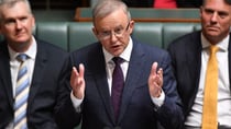 Anthony Albanese, delivering his budget reply in Parliament, failed to connect with all Australians according to Paul. Source: Getty Images