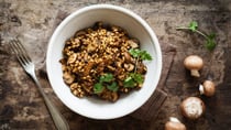 This barley risotto with champignon mushrooms and coriander is a surprisingly delightful dish. Source: Getty Images