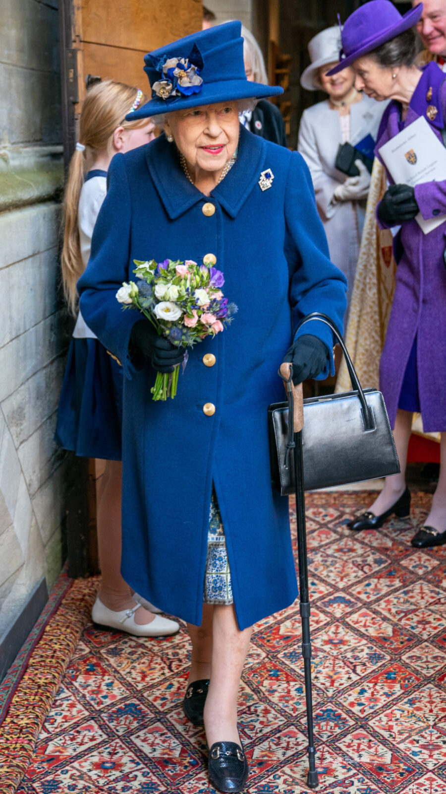 Queen Elizabeth, walking stick