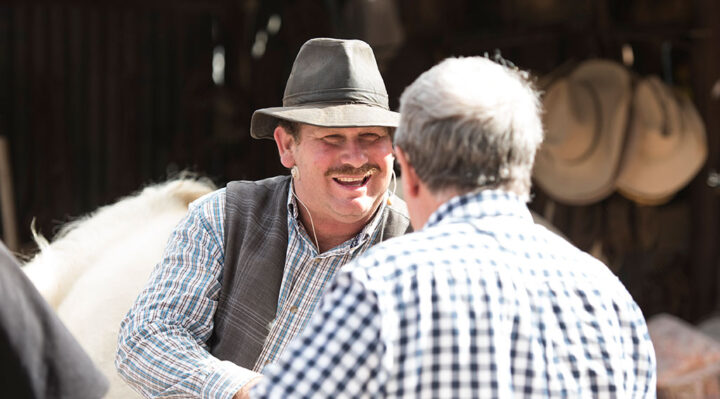 Richard Kinnon’s always ready to share a yarn. Image source: Outback Pioneers