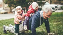 A strong core is important for a number of reasons, including giving the grandkids a good time at the park. Source: Getty
