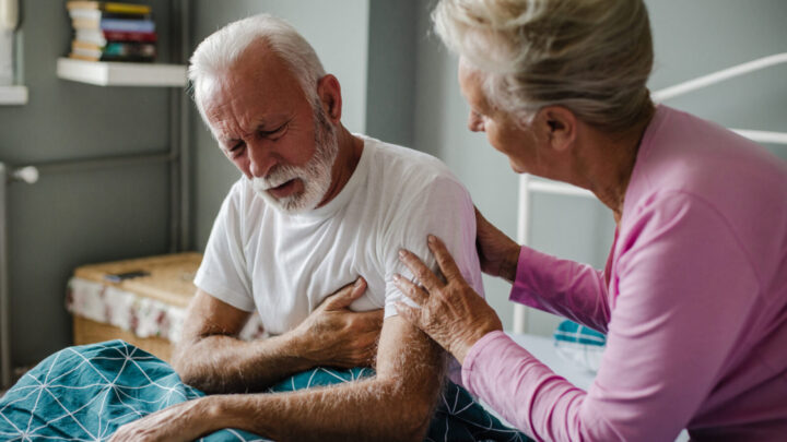 His ‘sore throat’, which the GP earlier that week had suggested a follow-up appointment with an ENT specialist, turned out to be an unusual warning sign for a massive heart attack. Source: Getty