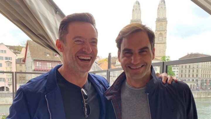 Hugh Jackman offers Roger Federer words of praise following last ever tennis match. Source: Twitter @KDJ_tennis