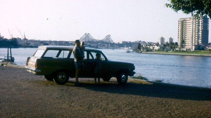 Pam's old Road trips in the old car. Source: Pam Van Der Kooy