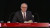 Scott Morrison takes the stand at the robodebt Royal Commission. Source: Australian Government Royal Commission 