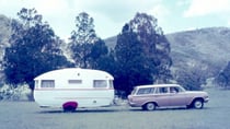 Pam Van Der Kooy 1965 Franklin Skyline caravan. Source: Supplied