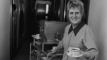 Tea lady Jessie Corbyn at the Britannia House office building in Hammersmith, London, in 1980. Source: Getty.