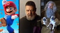 Mario gets to work in The Mario Bros. Movie (Universal); Russell Crowe faces Satan in The Pope's Exorcist (Sony); The joke's on Noah in History of the World: Part II (Disney). Source: Supplied