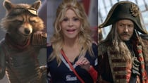 Image caption: Rocket Raccoon in Guardians of the Galaxy: Vol 3 (Marvel); Jane Fonda in 80 for Brady (Paramount); Jude Law as Captain Hook in Peter Pan and Wendy (Disney+). Source: Supplied