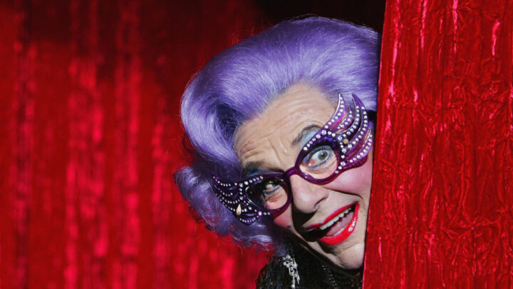 Barry Humphries’ humour was not to everyone’s taste, but for decades, he played to packed houses and put “bums on seats." Source: Getty