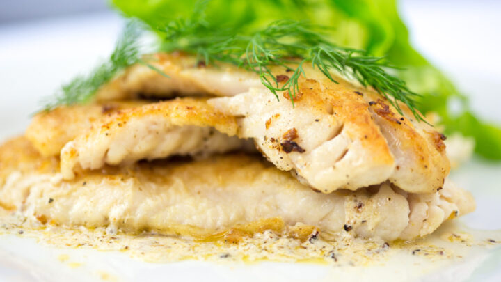 Delicious whiting with lemon dill sauce - Starts at 60
