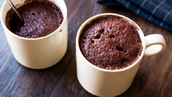 Simple microwave chocolate cake in a mug - Starts at 60