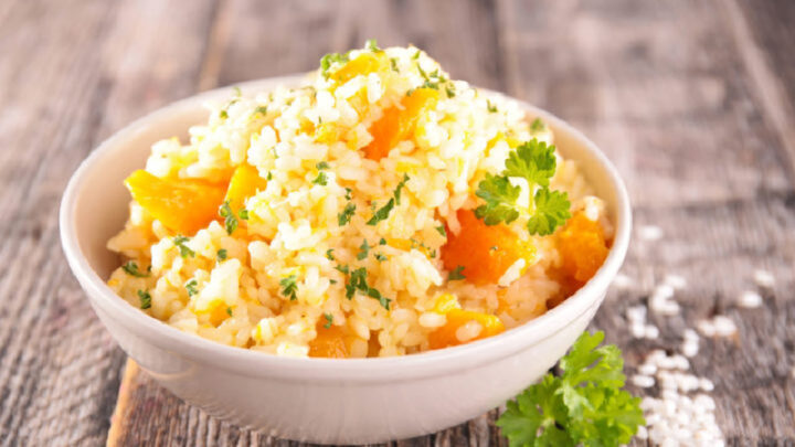 Quick and delicious pumpkin risotto - Starts at 60
