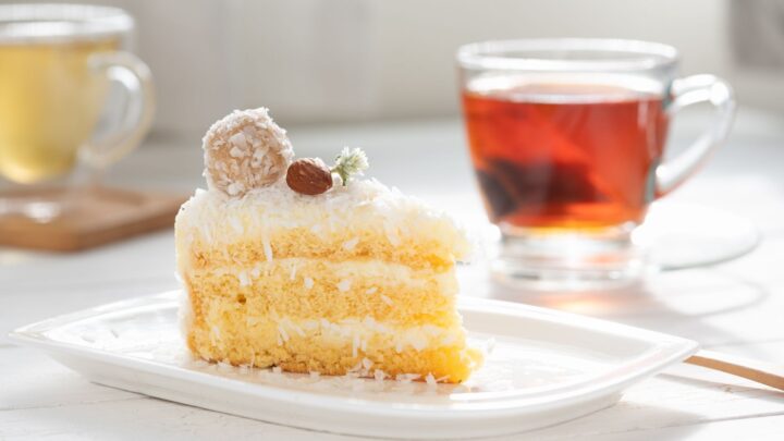 Light and refreshing honey and coconut slice - Starts at 60
