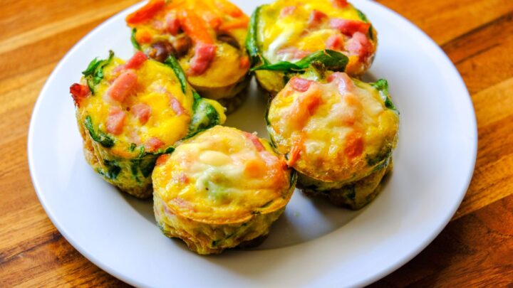 Delicious breakfast egg muffins, easily made in one muffin tray - Starts at 60